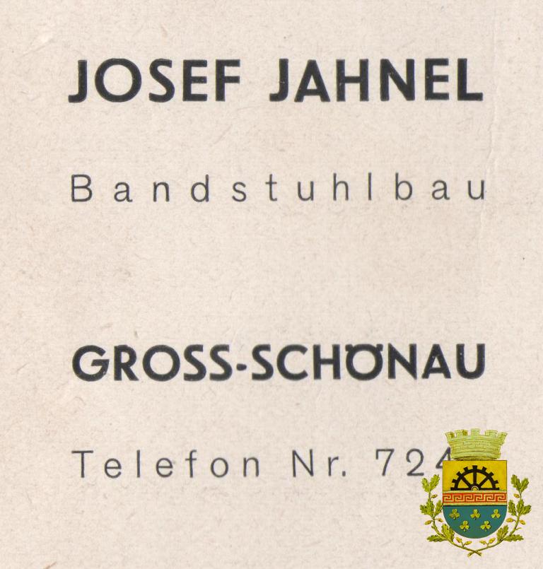 Josef Jahnel Stroje na výrobu stuh čp.360, 449