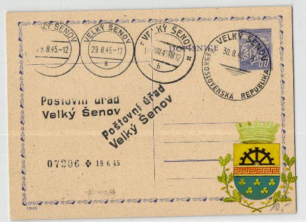 poštovní urad v.š. 1945