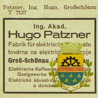 Patzner Hugo inzerát 1933