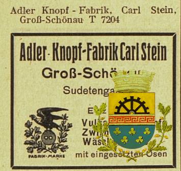 Adler Knopf - Fabrik, Carl Stein 1933